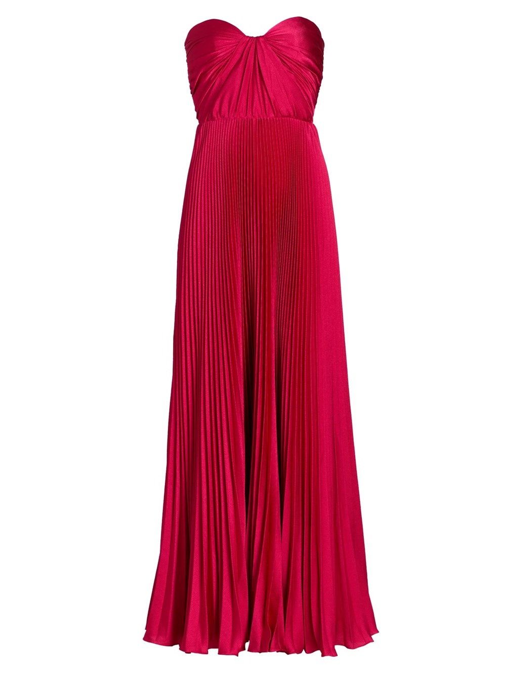 As It May Elia Strapless Pleated Hot Berry Evening Gown